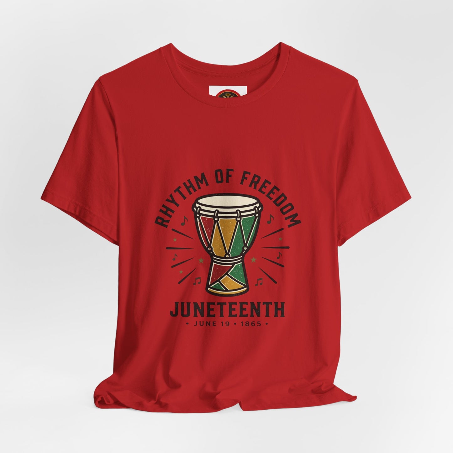 Rhythm of Freedom Juneteenth T-Shirt | Pan-African Colors, 1865