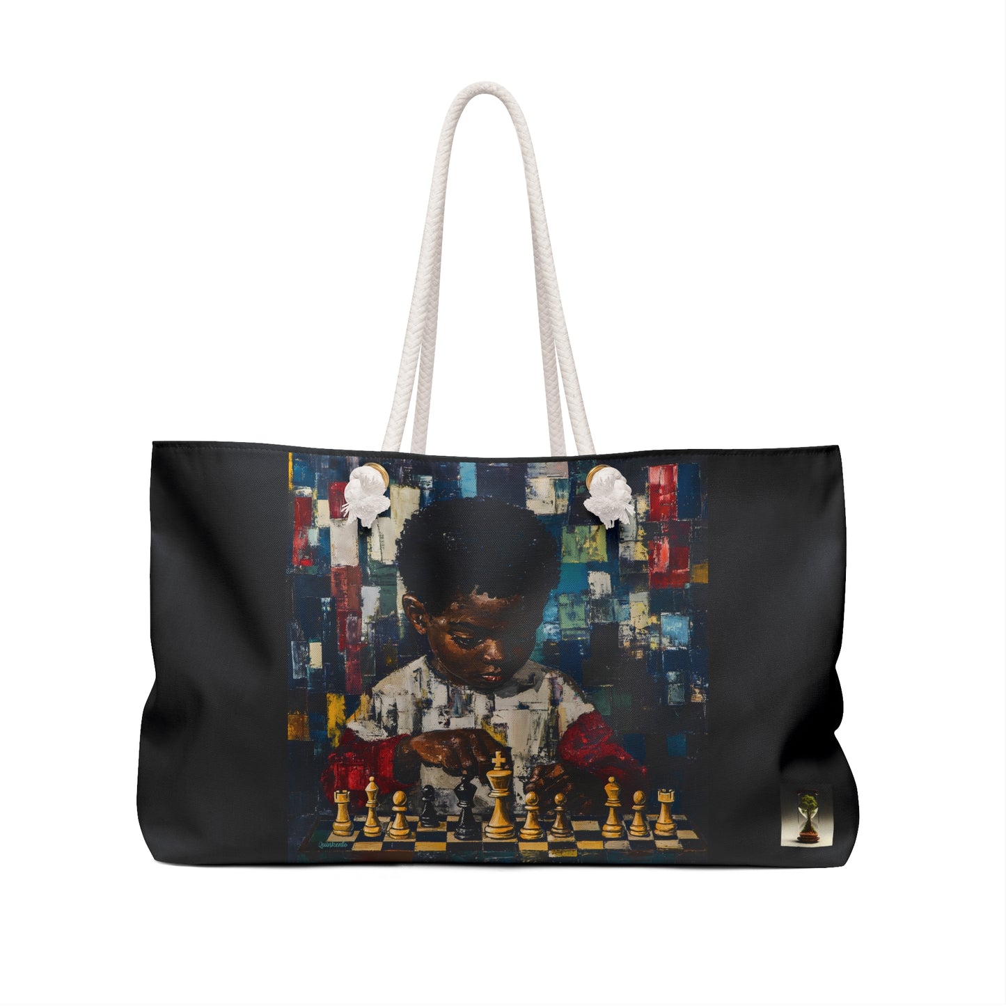 Oversized Weekender Bag - Play Chess not Checkers Design