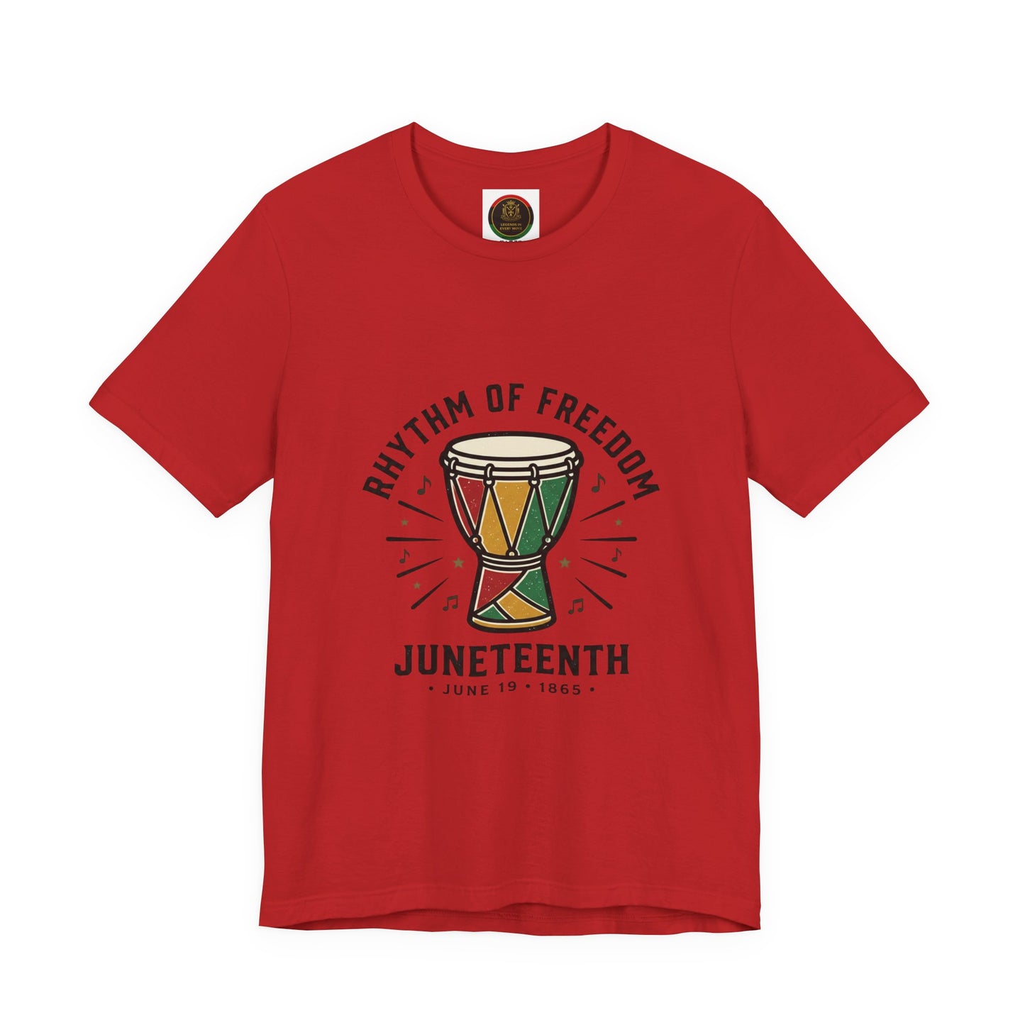 Rhythm of Freedom Juneteenth T-Shirt | Pan-African Colors, 1865