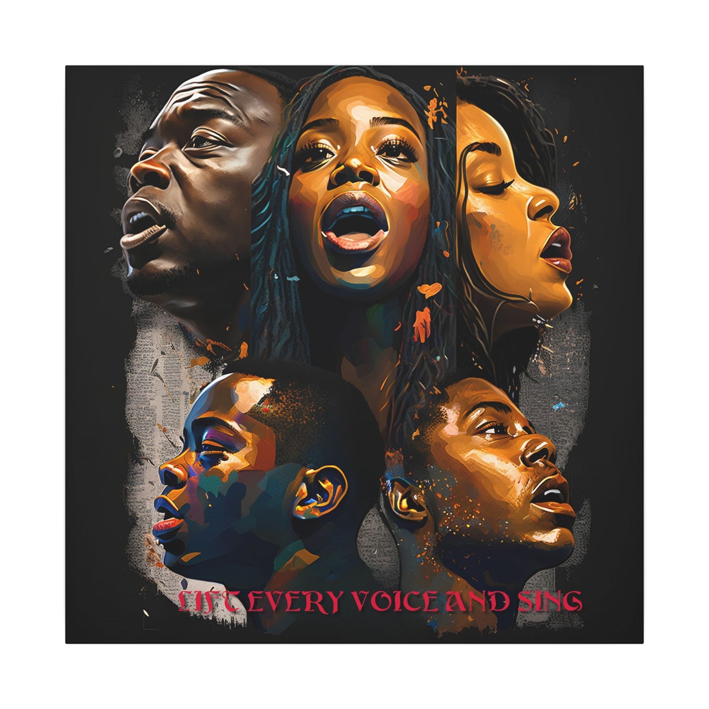 Lift Every Voice and Sing Canvas | Afrocentric Wall Art