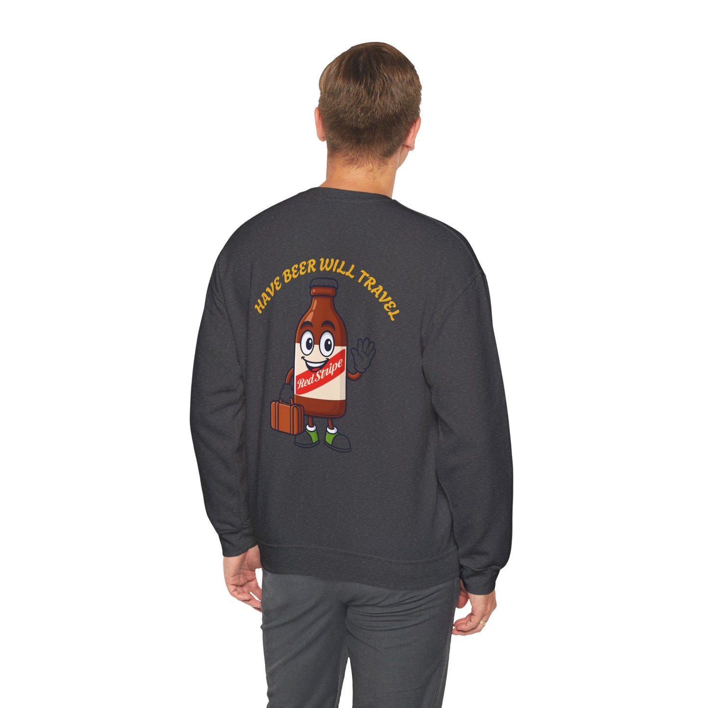Have Beer, Will Travel Sweatshirt – Red Stripe Edition