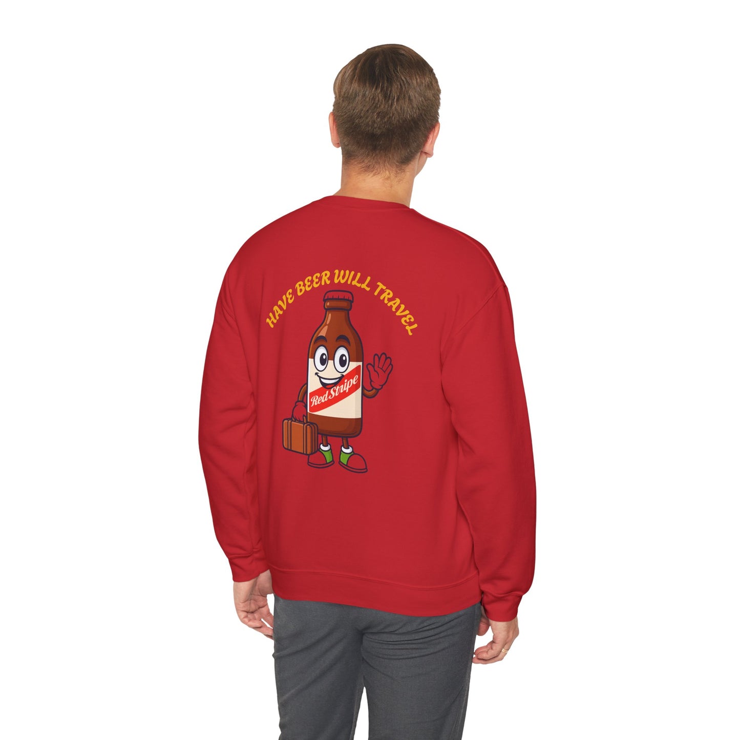 Have Beer, Will Travel Sweatshirt – Red Stripe Edition