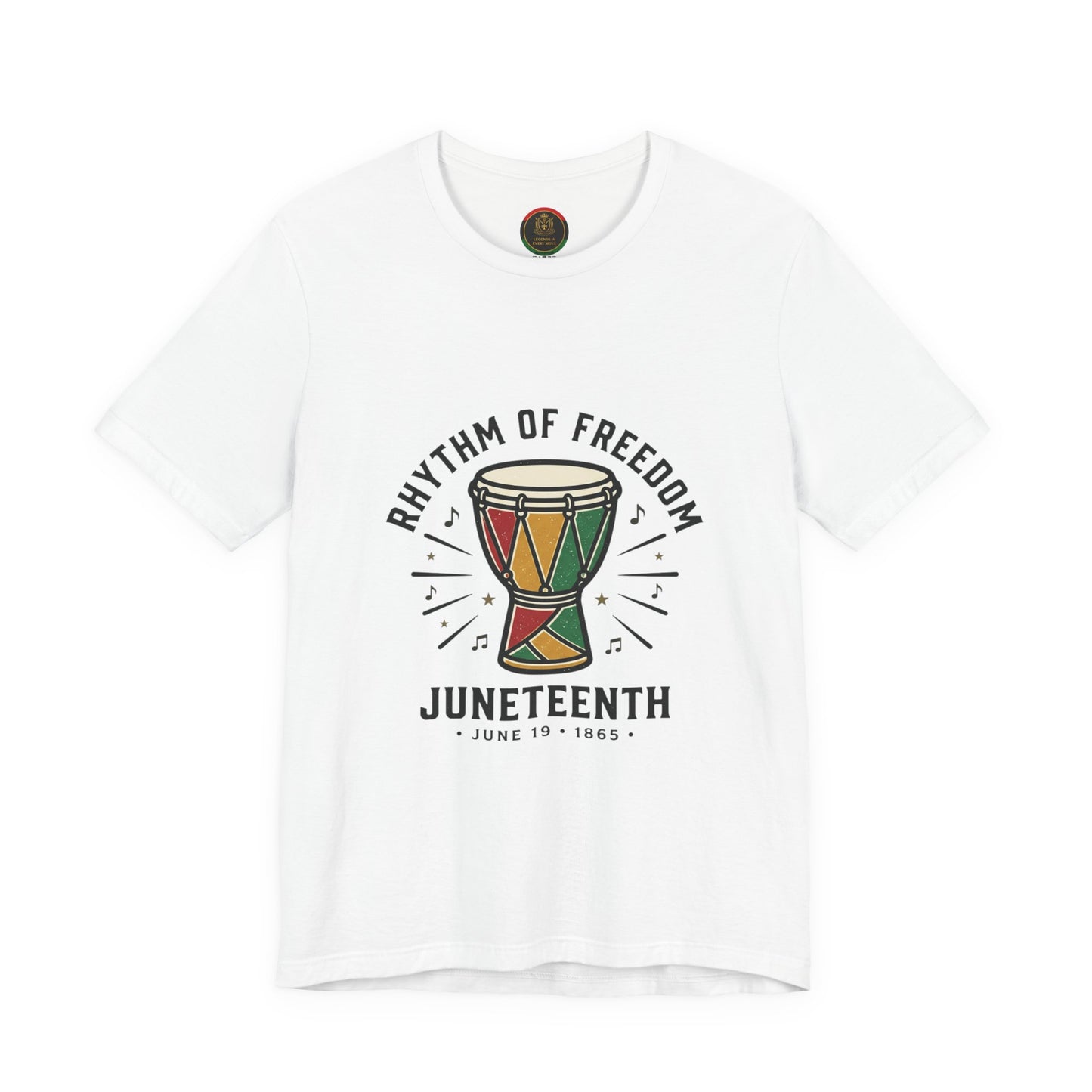 Rhythm of Freedom Juneteenth T-Shirt | Pan-African Colors, 1865