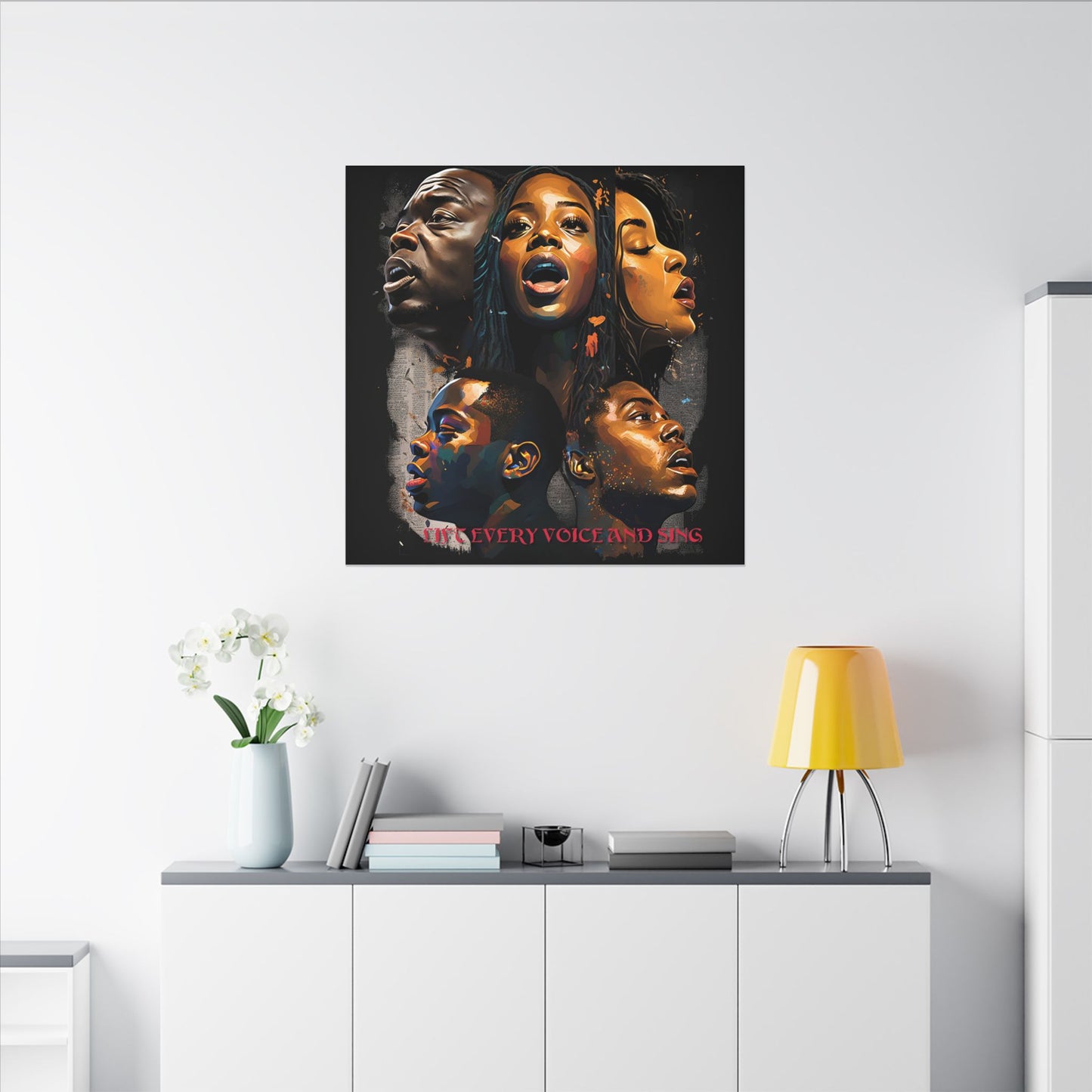Lift Every Voice and Sing Canvas | Afrocentric Wall Art