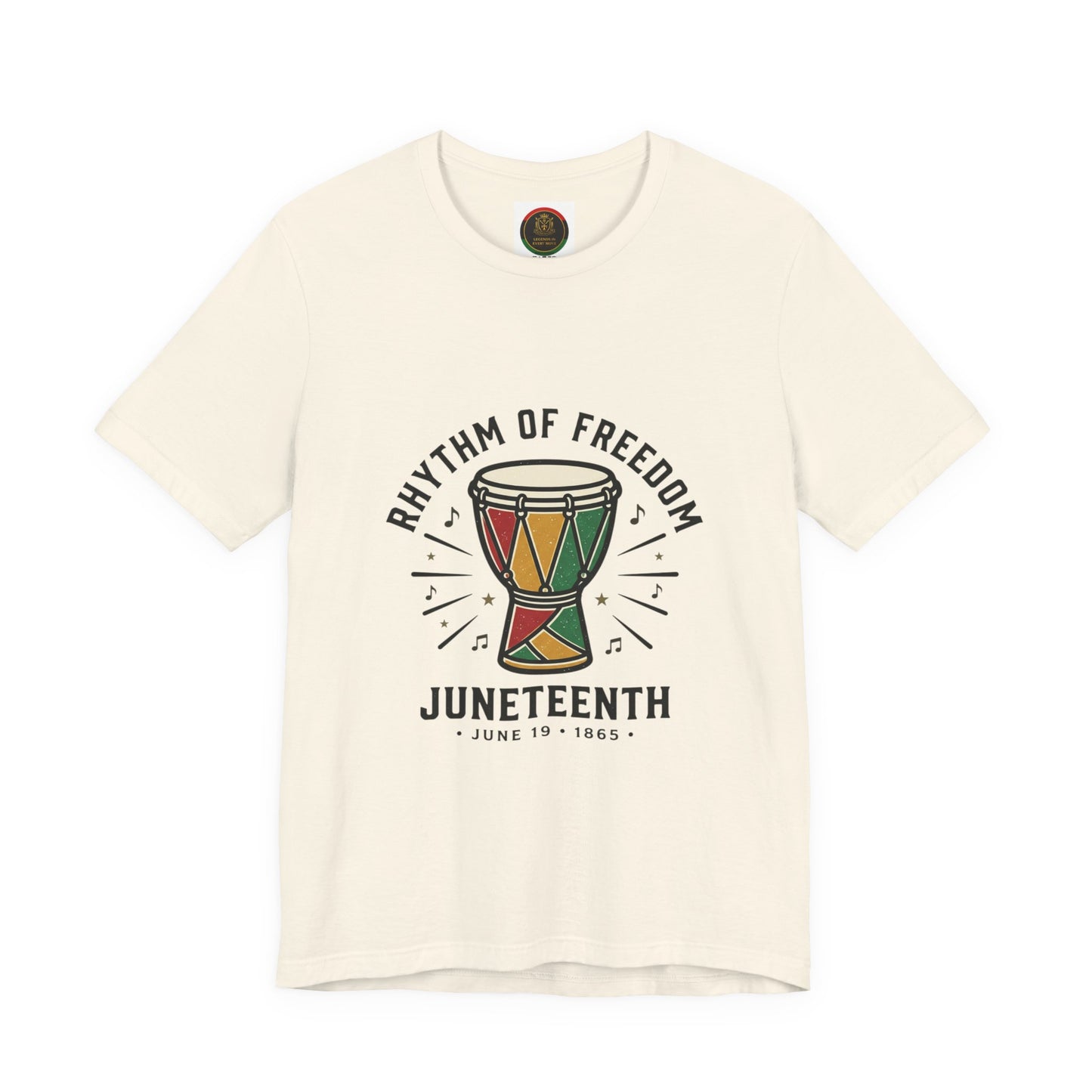 Rhythm of Freedom Juneteenth T-Shirt | Pan-African Colors, 1865