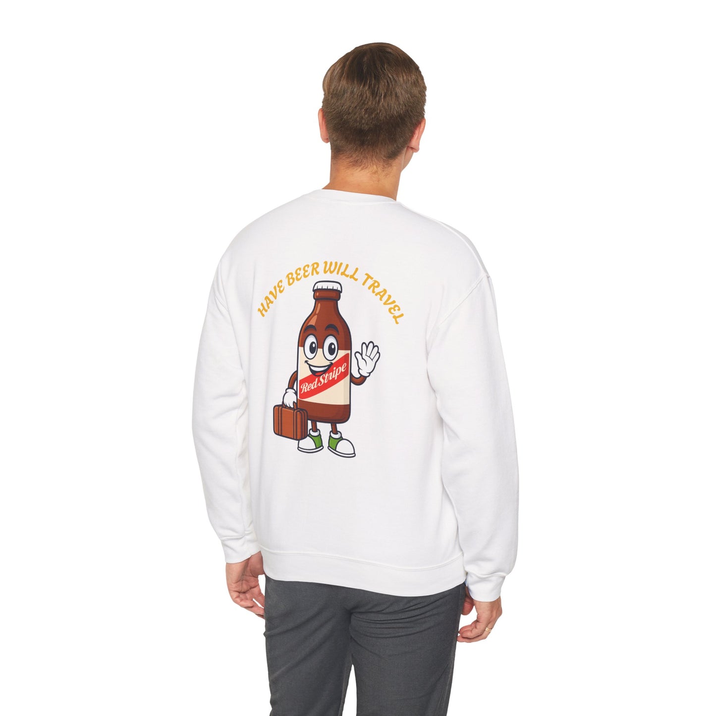 Have Beer, Will Travel Sweatshirt – Red Stripe Edition