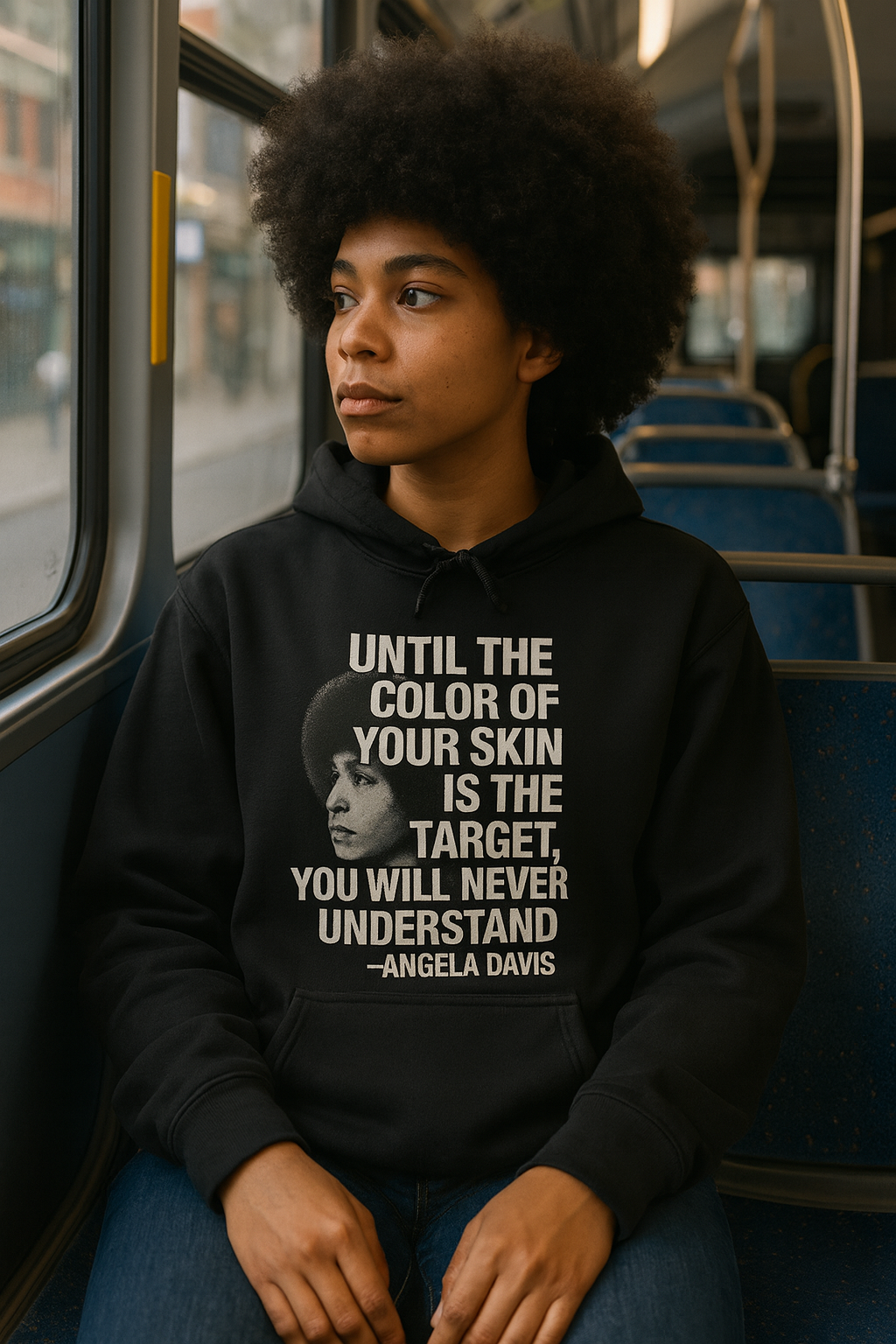 🖤 Angela Davis Quote Hoodie