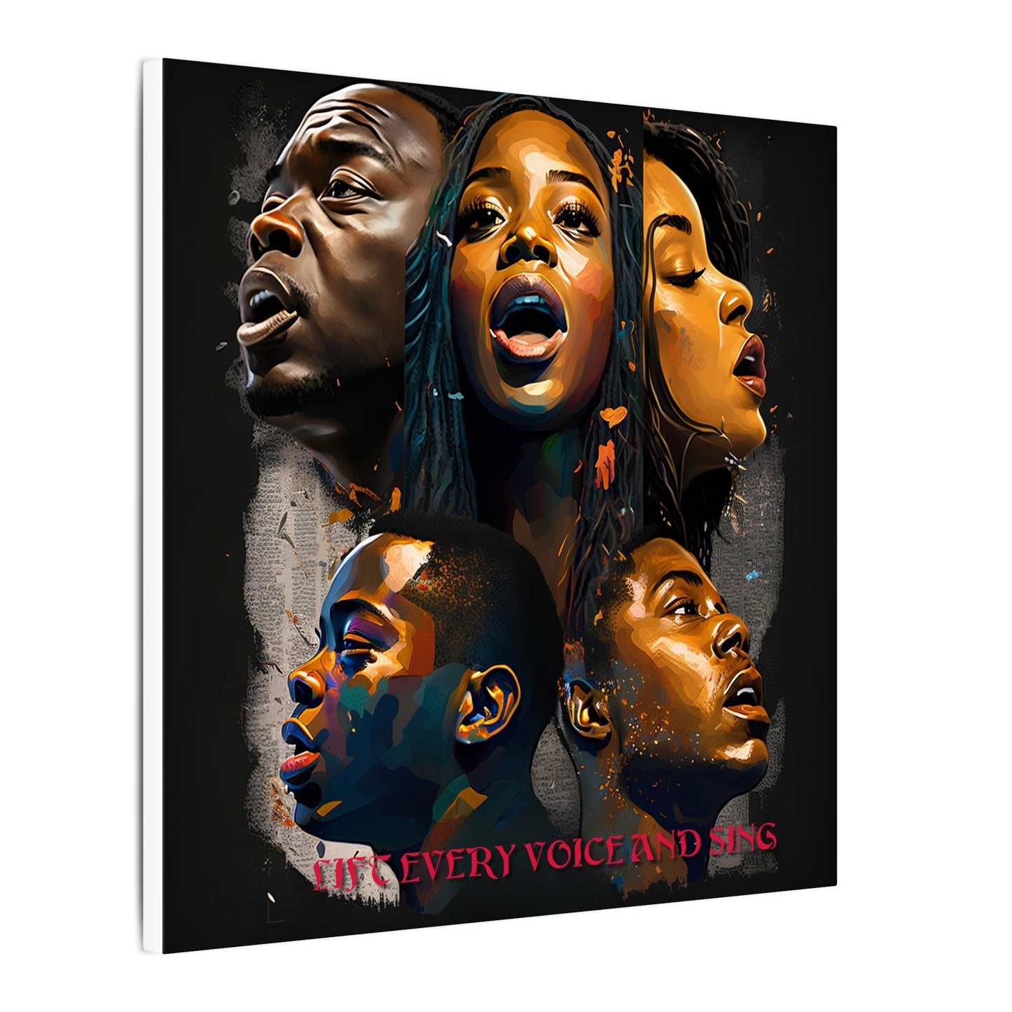 Lift Every Voice and Sing Canvas | Afrocentric Wall Art