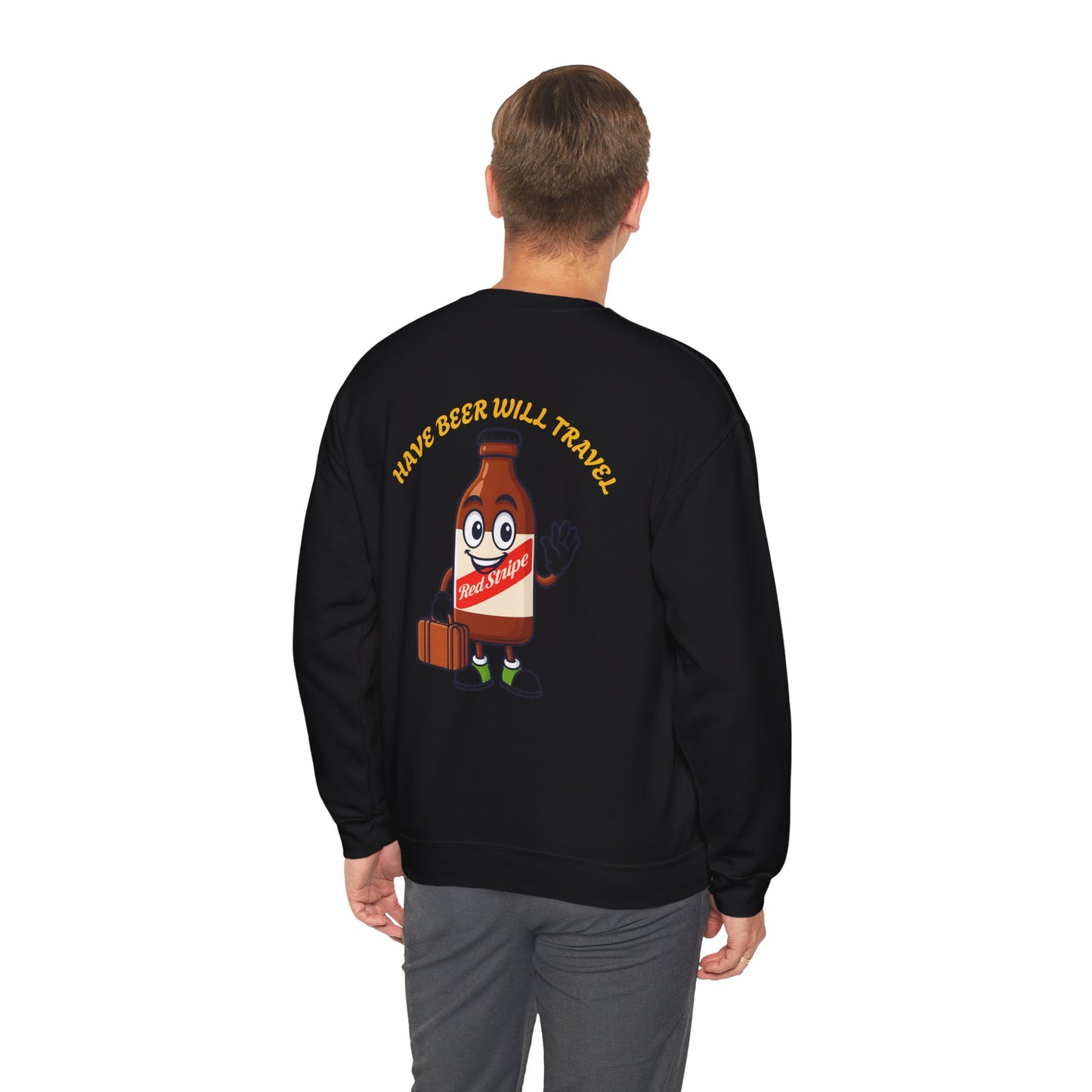 Have Beer, Will Travel Sweatshirt – Red Stripe Edition