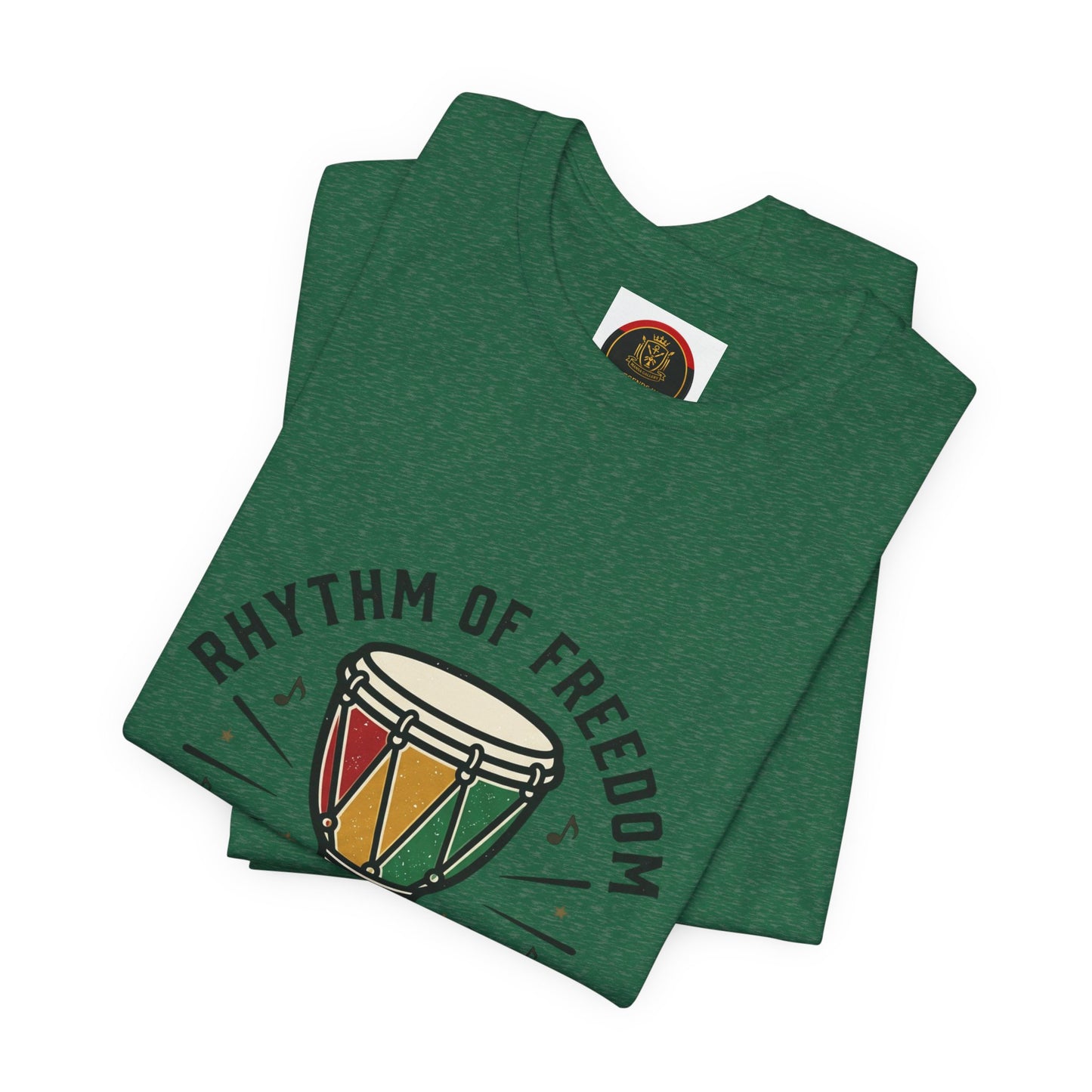 Rhythm of Freedom Juneteenth T-Shirt | Pan-African Colors, 1865