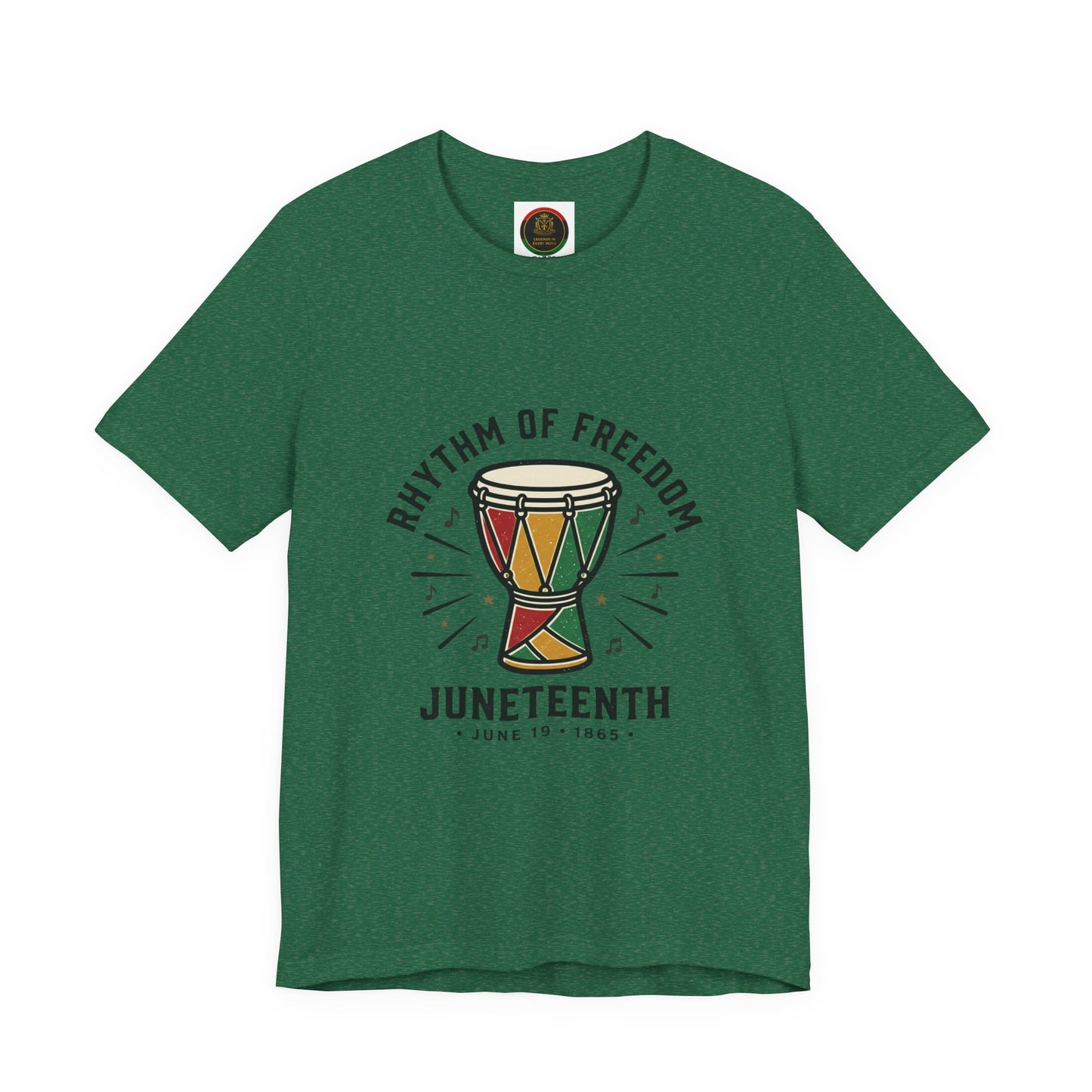 Rhythm of Freedom Juneteenth T-Shirt | Pan-African Colors, 1865
