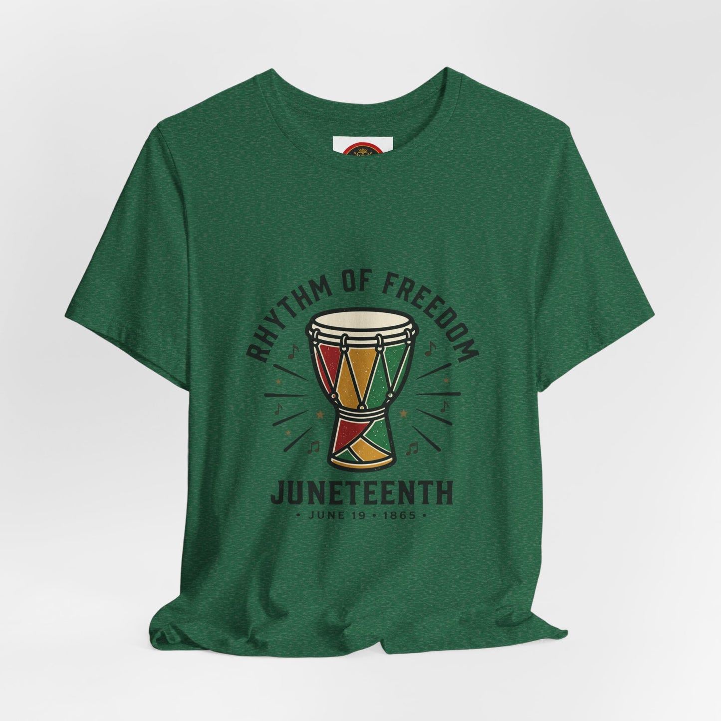 Rhythm of Freedom Juneteenth T-Shirt | Pan-African Colors, 1865